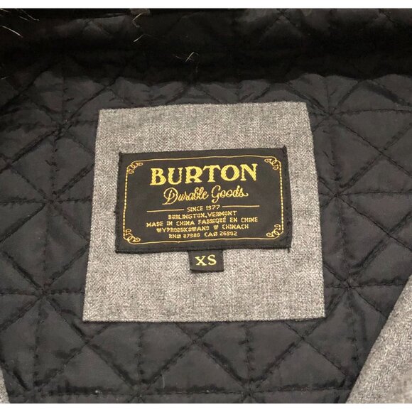 Burton Olympus Jacket Womens XS Gray Faux Fur Hooded Ski Snowboard - Picture 3 of 6